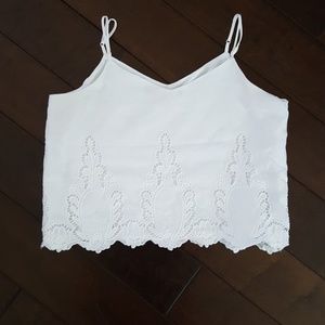 Chelsea & Violet White Lace Strap Top